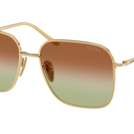 Prada PRC54SD Square Sunglasses  5AK70T-Gold 57-145-17 - Color Map Gold