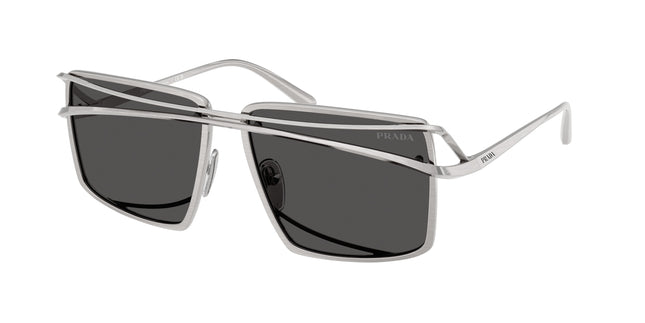 Prada PRC55S Irregular Sunglasses  28C08Z-Vintage Silver 58-140-15 - Color Map Silver