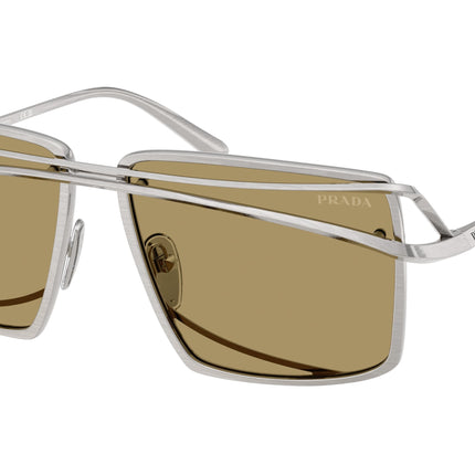 Prada PRC55S Irregular Sunglasses  28C70G-Vintage Silver 58-140-15 - Color Map Silver