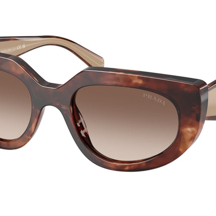 Prada PRD02S Oval Sunglasses  00K10S-Caramel Tortoise 53-140-20 - Color Map Tortoise