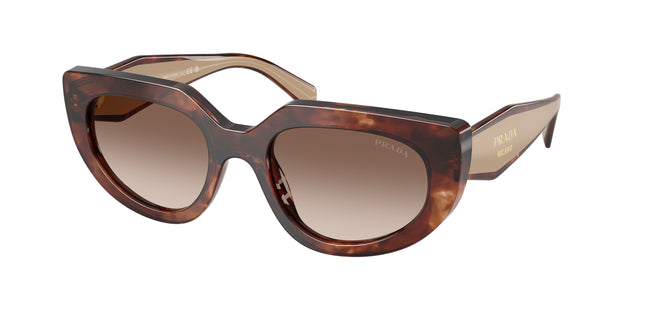 Prada PRD02S Oval Sunglasses  00K10S-Caramel Tortoise 53-140-20 - Color Map Tortoise