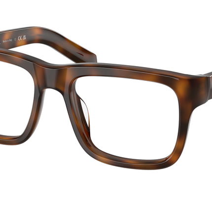 Prada PRD02VF Rectangle Eyeglasses  20D1O1-Juniper Havana 55-140-17 - Color Map Tortoise
