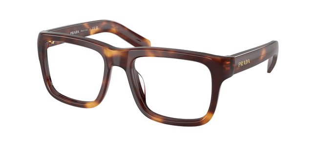 Prada PRD02V Rectangle Eyeglasses  15W1O1-Havana 54-140-19 - Color Map Tortoise