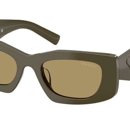 Prada PRD03SD Rectangle Sunglasses  26J70G-Laurel 51-145-20 - Color Map Green