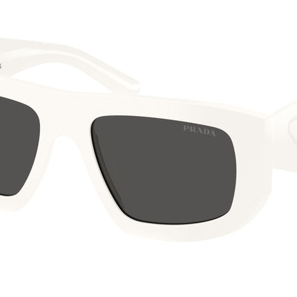 Prada PRD04SU Irregular Sunglasses  17K08Z-Talc 53-145-18 - Color Map White