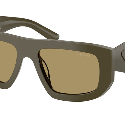 Prada PRD04SU Irregular Sunglasses  26J70G-Laurel 53-145-18 - Color Map Green