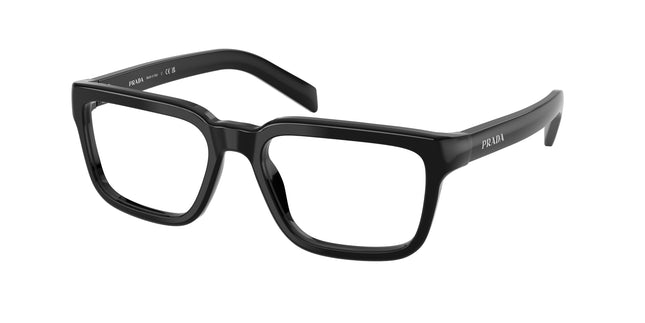 Prada PRD04V Pillow Eyeglasses  16K1O1-Black 54-140-18 - Color Map Black