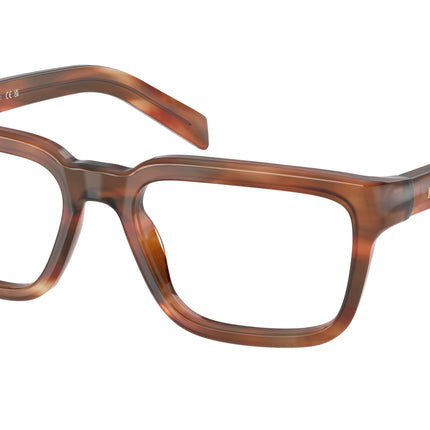 Prada PRD04V Pillow Eyeglasses  24G1O1-Oak Havana 54-140-18 - Color Map Tortoise
