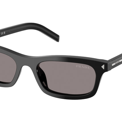 Prada PRD05S Pillow Sunglasses  16K03D-Black 52-145-18 - Color Map Black