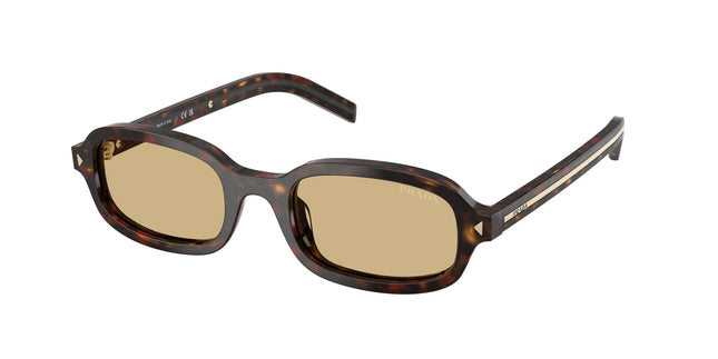 Prada PRD06SF Oval Sunglasses  17N70R-Root Tortoise 52-145-19 - Color Map Tortoise