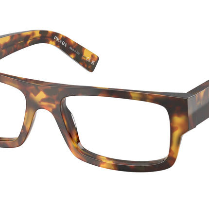 Prada PRD06VF Rectangle Eyeglasses  14L1O1-Honey Havana 56-145-16 - Color Map Tortoise