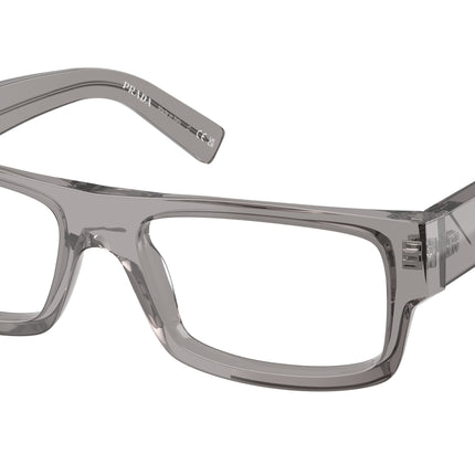 Prada PRD06VF Rectangle Eyeglasses  16Z1O1-Grey Transparent 56-145-16 - Color Map Grey