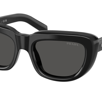 Prada PRD07SF Rectangle Sunglasses  16K08Z-Black 54-140-19 - Color Map Black