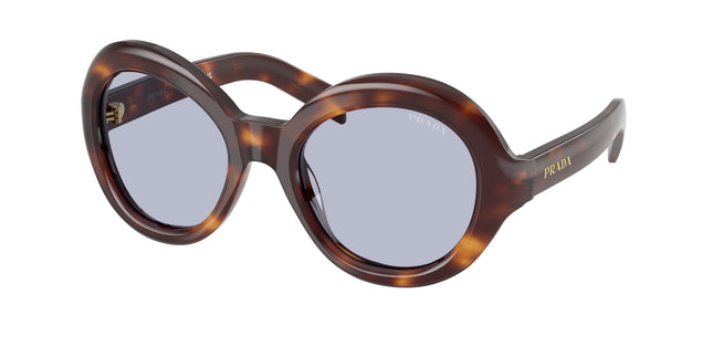 Prada PRD08SU Round Sunglasses  15W30X-Classic Tortoise 53-135-21 - Color Map Tortoise