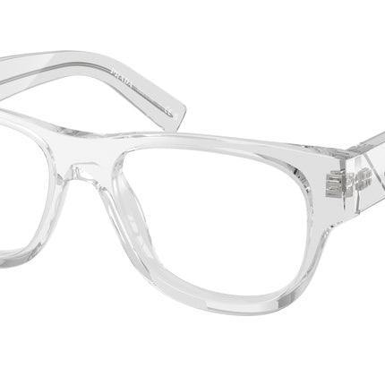 Prada PRD08VU Square Eyeglasses  12R1O1-Transparent Crystal 53-145-18 - Color Map Transparent