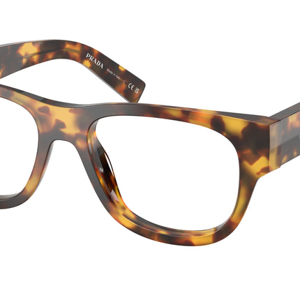 Prada PRD08VU Square Eyeglasses  14L1O1-Honey Havana 53-145-18 - Color Map Tortoise