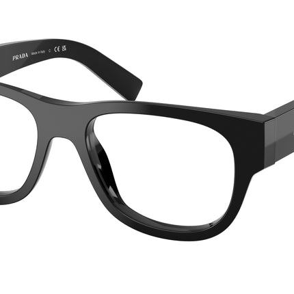 Prada PRD08VU Square Eyeglasses  16K1O1-Black 53-145-18 - Color Map Black