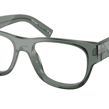 Prada PRD08VU Square Eyeglasses  21J1O1-Transparent Grey 53-145-18 - Color Map Grey
