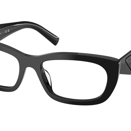 Prada PRD09VF Irregular Eyeglasses  16K1O1-Black 54-140-17 - Color Map Black