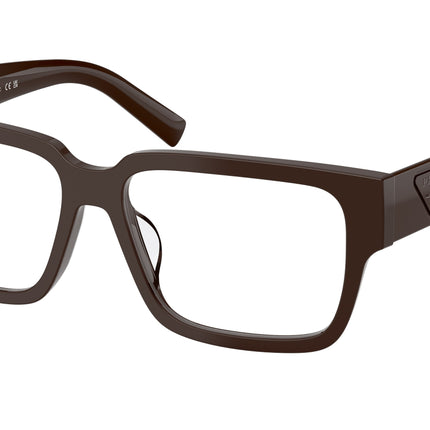 Prada PRD10VD Rectangle Eyeglasses  27I1O1-Cigar 55-145-15 - Color Map Brown
