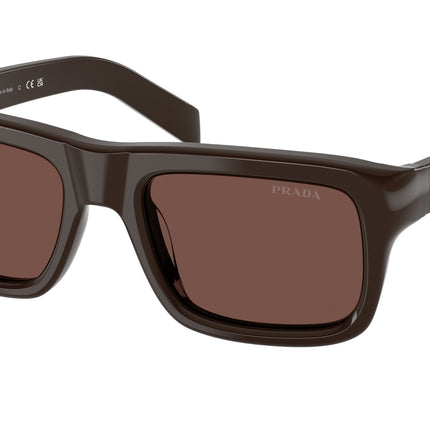 Prada PRD11S Rectangle Sunglasses  27I90W-Cigar 54-140-20 - Color Map Brown