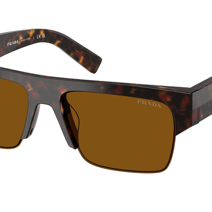 Prada PRD12SU Rectangle Sunglasses  17N20V-Root Tortoise 55-145-18 - Color Map Tortoise