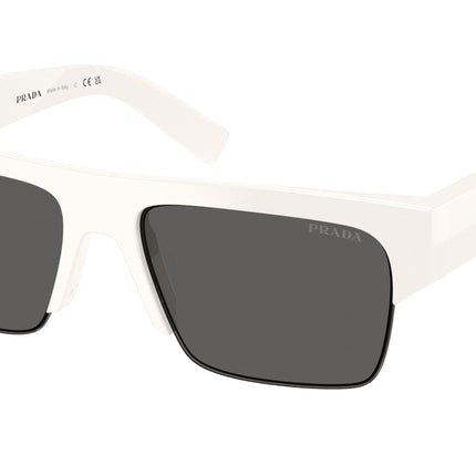 Prada PRD12SU Rectangle Sunglasses  46120Z-White 55-145-18 - Color Map White