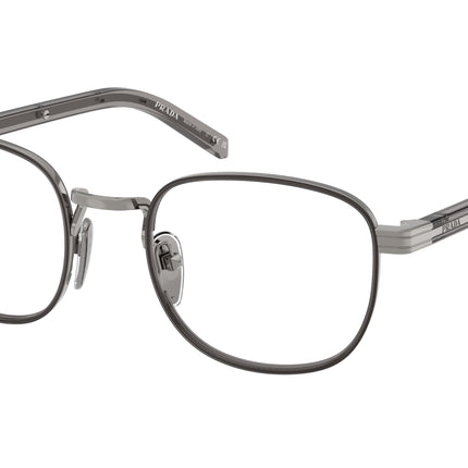 Prada PRD50V Phantos Eyeglasses  5AV1O1-Gunmetal/Transparent 50-145-21 - Color Map Grey