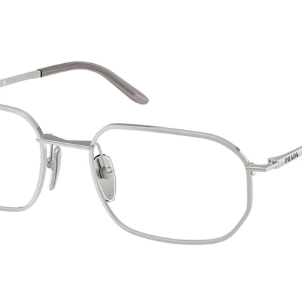 Prada PRD51V Irregular Eyeglasses  1BC1O1-Silver 54-145-19 - Color Map Silver