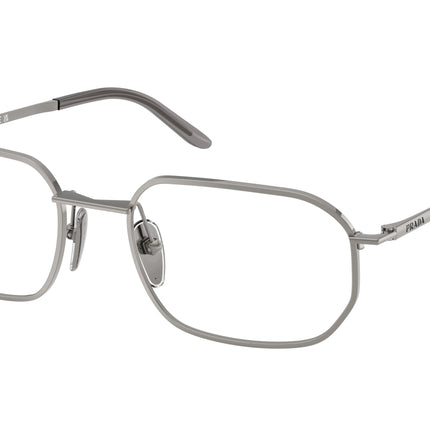 Prada PRD51V Irregular Eyeglasses  5AV1O1-Gunmetal 54-145-19 - Color Map Grey