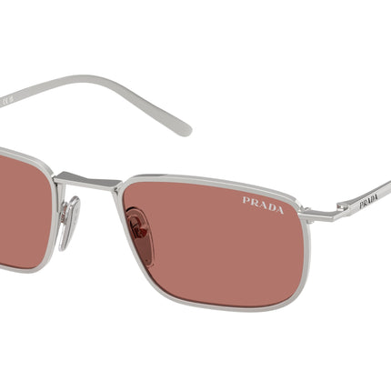 Prada PRD52S Pillow Sunglasses  1BC80W-Silver 49-145-20 - Color Map Silver
