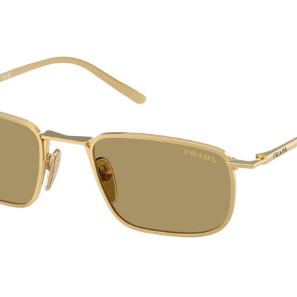Prada PRD52S Pillow Sunglasses  5AK70G-Gold 49-145-20 - Color Map Gold