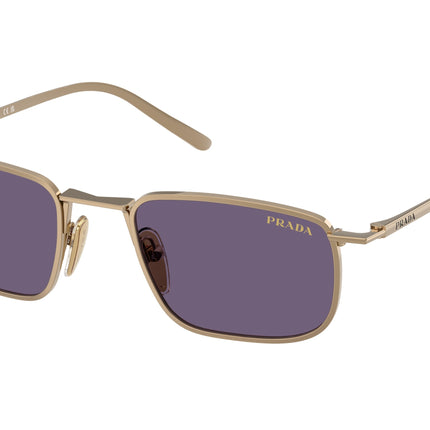 Prada PRD52S Pillow Sunglasses  7OE70W-Brass 49-145-20 - Color Map Brown