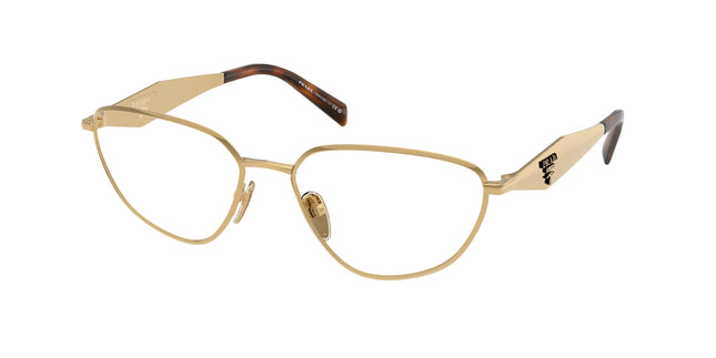 Prada PRD52V Irregular Eyeglasses  5AK1O1-Gold 56-140-17 - Color Map Gold