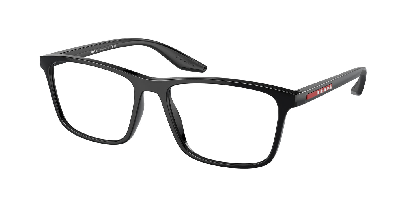 Prada Linea Rossa PS01QV Pillow Eyeglasses  1AB1O1-Black 56-145-17 - Color Map Black