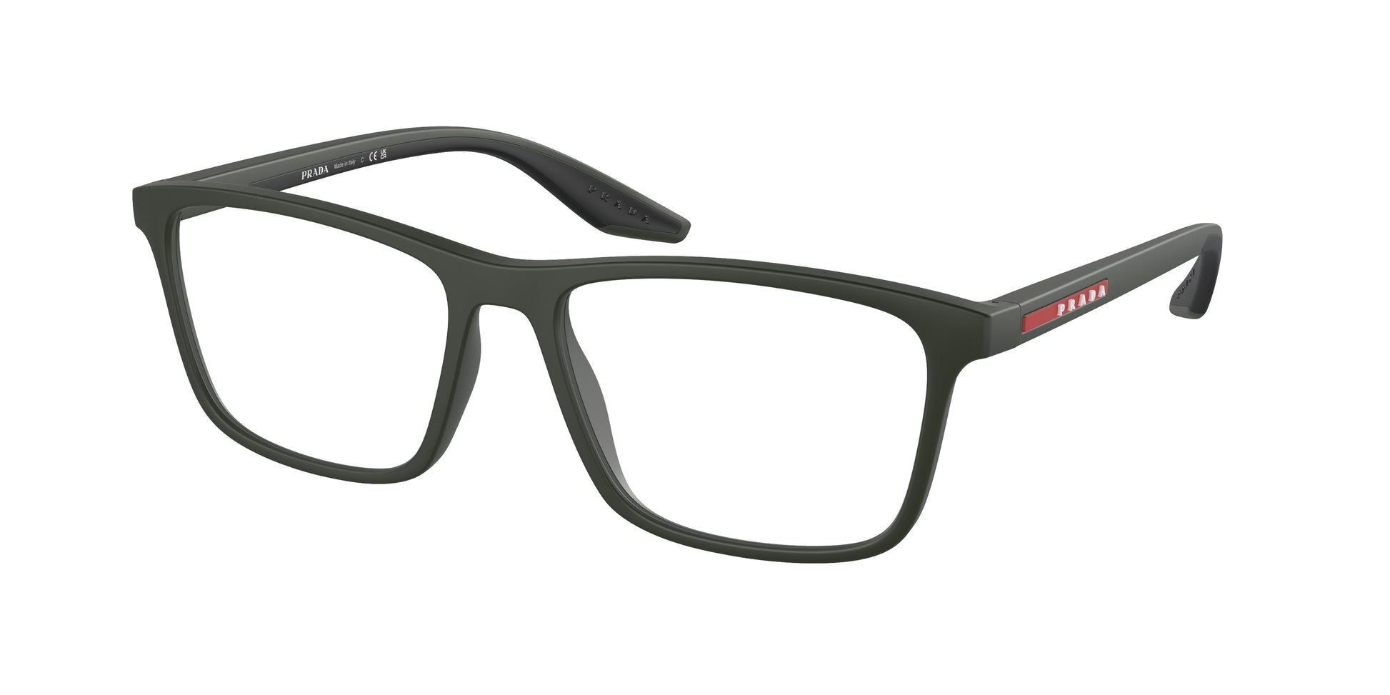 Prada Linea Rossa PS01QV Pillow Eyeglasses  5361O1-Matte Green 54-145-17 - Color Map Green