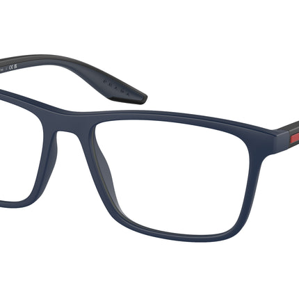 Prada Linea Rossa PS01QV Pillow Eyeglasses  TFY1O1-Blue Rubber 56-145-17 - Color Map Blue