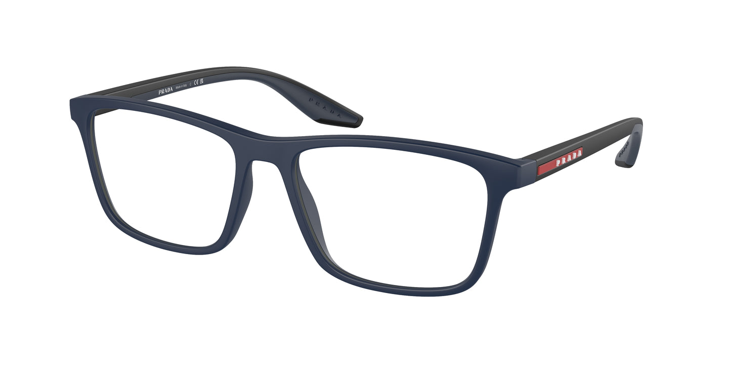Prada Linea Rossa PS01QV Pillow Eyeglasses  TFY1O1-Blue Rubber 56-145-17 - Color Map Blue