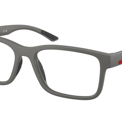 Prada Linea Rossa PS01RVF Rectangle Eyeglasses  16X1O1-Metallized Grey 56-145-18 - Color Map Grey