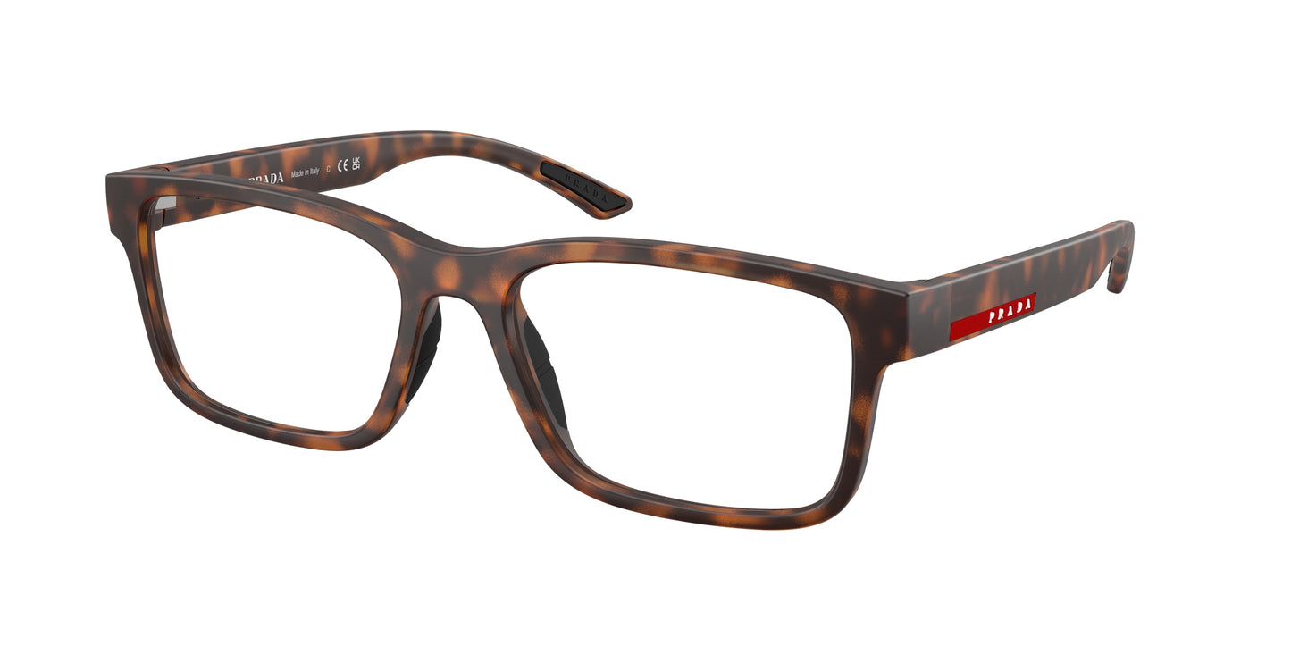 Prada Linea Rossa PS01RVF Rectangle Eyeglasses  17X1O1-Dark Tortoise Rubber 56-145-18 - Color Map Tortoise