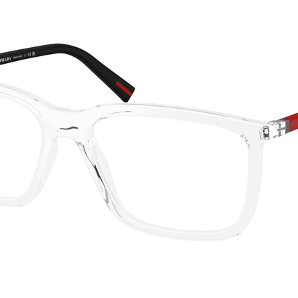 Prada Linea Rossa PS01SV Pillow Eyeglasses  2AZ1O1-Crystal 56-145-17 - Color Map Transparent