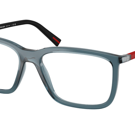 Prada Linea Rossa PS01SV Pillow Eyeglasses  CZH1O1-Blue Transparent 56-145-17 - Color Map Blue