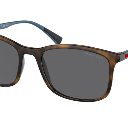 Prada Linea Rossa LIFESTYLE PS01TS Rectangle Sunglasses  U61144-Havana Rubber 56-140-19 - Color Map Tortoise