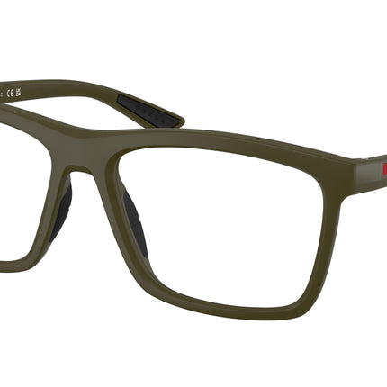 Prada Linea Rossa PS01TV Pillow Eyeglasses  15X1O1-Matte Green 57-145-17 - Color Map Green
