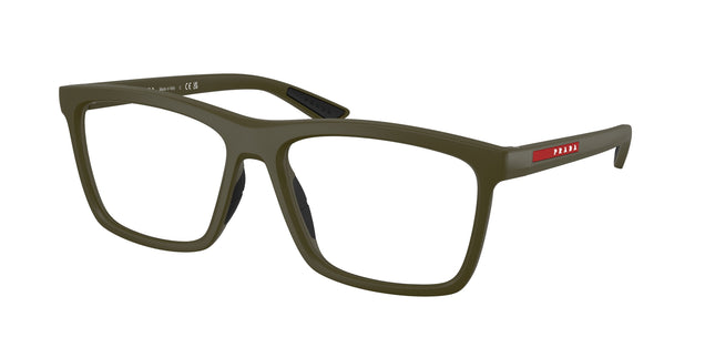 Prada Linea Rossa PS01TV Pillow Eyeglasses  15X1O1-Matte Green 57-145-17 - Color Map Green