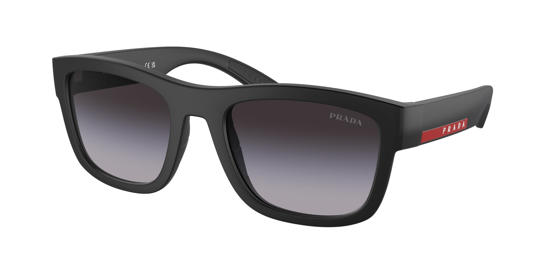 Prada Linea Rossa PS01ZSF Pillow Sunglasses  1BO09U-Matte Black 56-145-21 - Color Map Black
