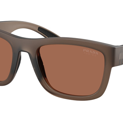 Prada Linea Rossa PS01ZS Pillow Sunglasses  29F50A-Transparent Brown 56-145-21 - Color Map Brown