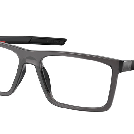 Prada Linea Rossa PS02QV Rectangle Eyeglasses  01D1O1-Transparent Anthracite 56-145-17 - Color Map Grey