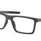 Prada Linea Rossa PS02QV Rectangle Eyeglasses  18K1O1-Matte Grey 56-145-17 - Color Map Grey