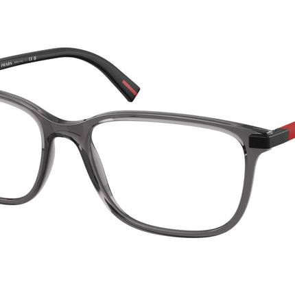 Prada Linea Rossa PS02RV Pillow Eyeglasses  01D1O1-Transparent Anthracite 56-145-17 - Color Map Grey